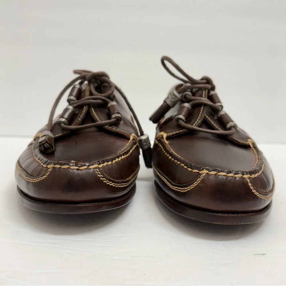 Colehaan Country Classic Brown Leather Slip On Boat Shoes Loafers 6.5 new
